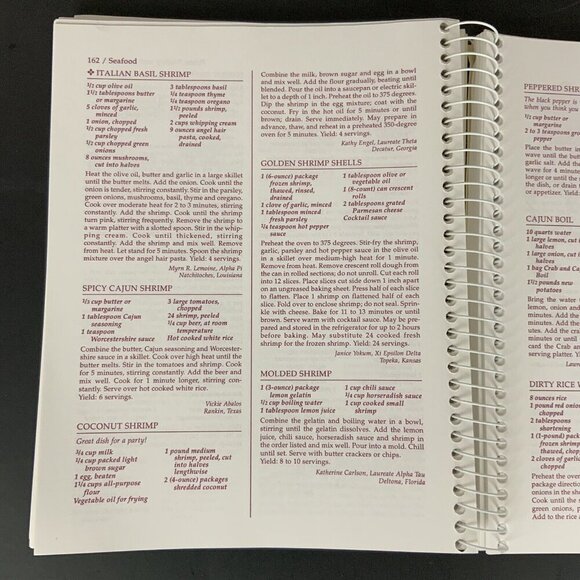 Lets Party Cookbook Beta Sigma Phi International 1996 Spiral Bound - Picture 12 of 16